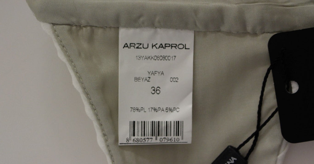 Arzu Kaprol White Lashes Open Back Vest Jacket