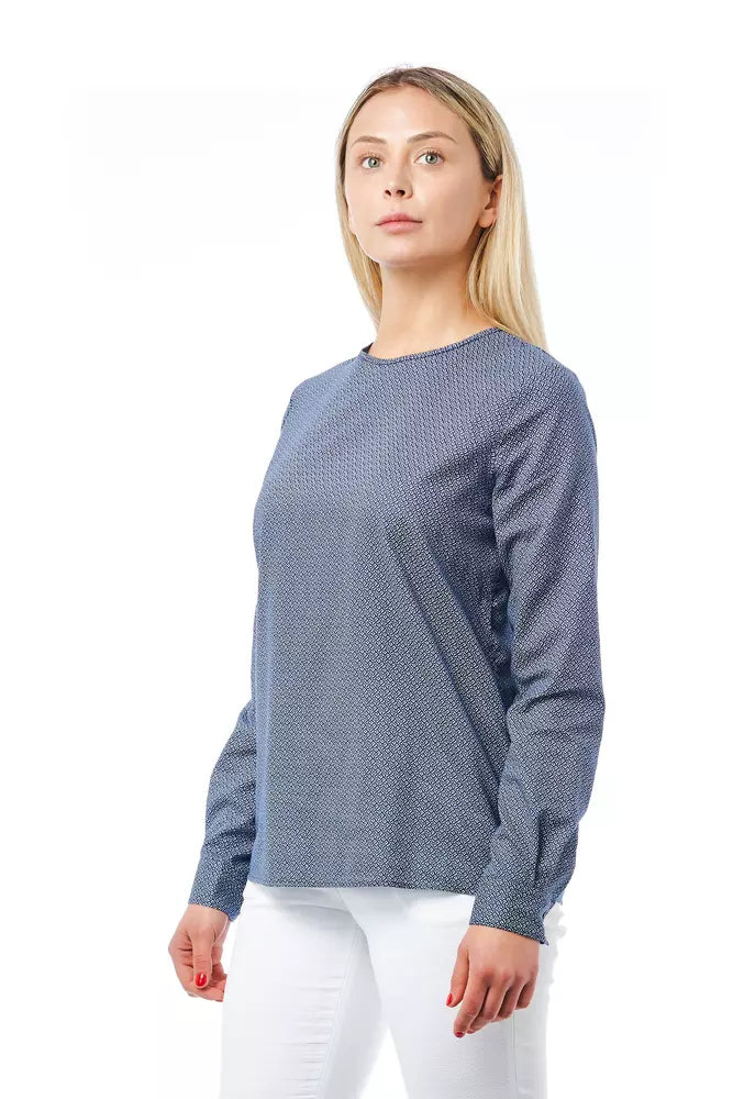 Bagutta Blue Cotton Women Blouse