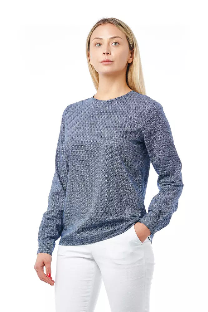 Bagutta Blue Cotton Women Blouse