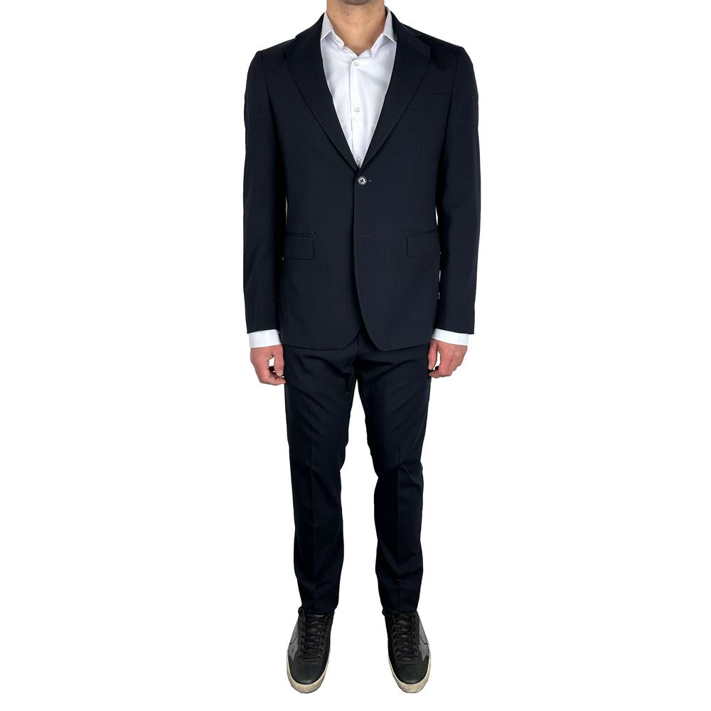 Aquascutum Blue Wool Men's Suit