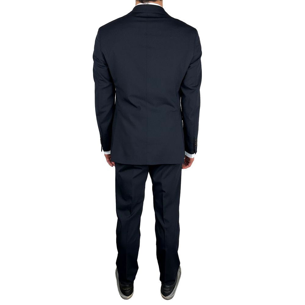 Aquascutum Blue Wool Men's Suit