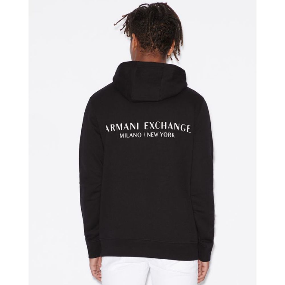 Armani Exchange Black Cotton Hoody