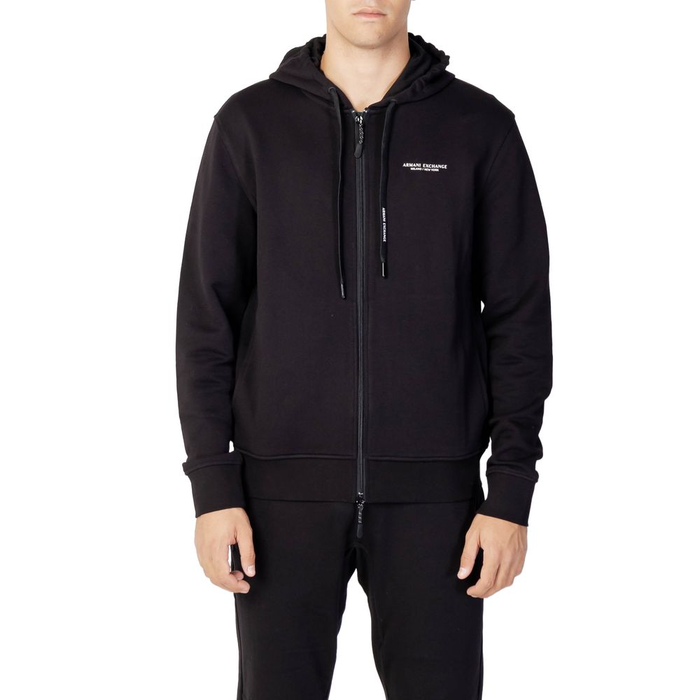 Armani Exchange Black Cotton Hoody