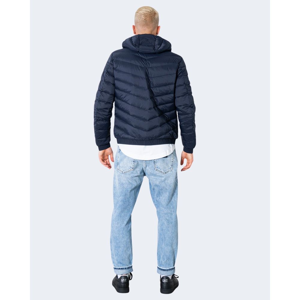Armani Exchange Blue Polyester Jackets & Coat