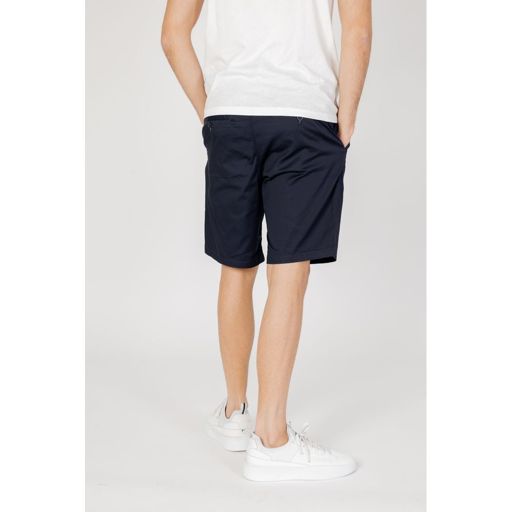 Armani Exchange Blue Cotton Bermuda