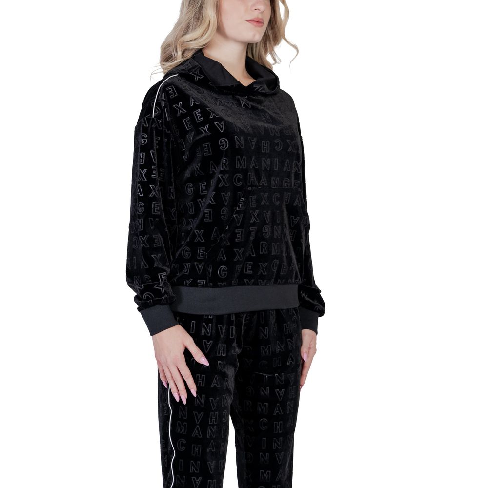 Armani Exchange Black Polyester Hoody