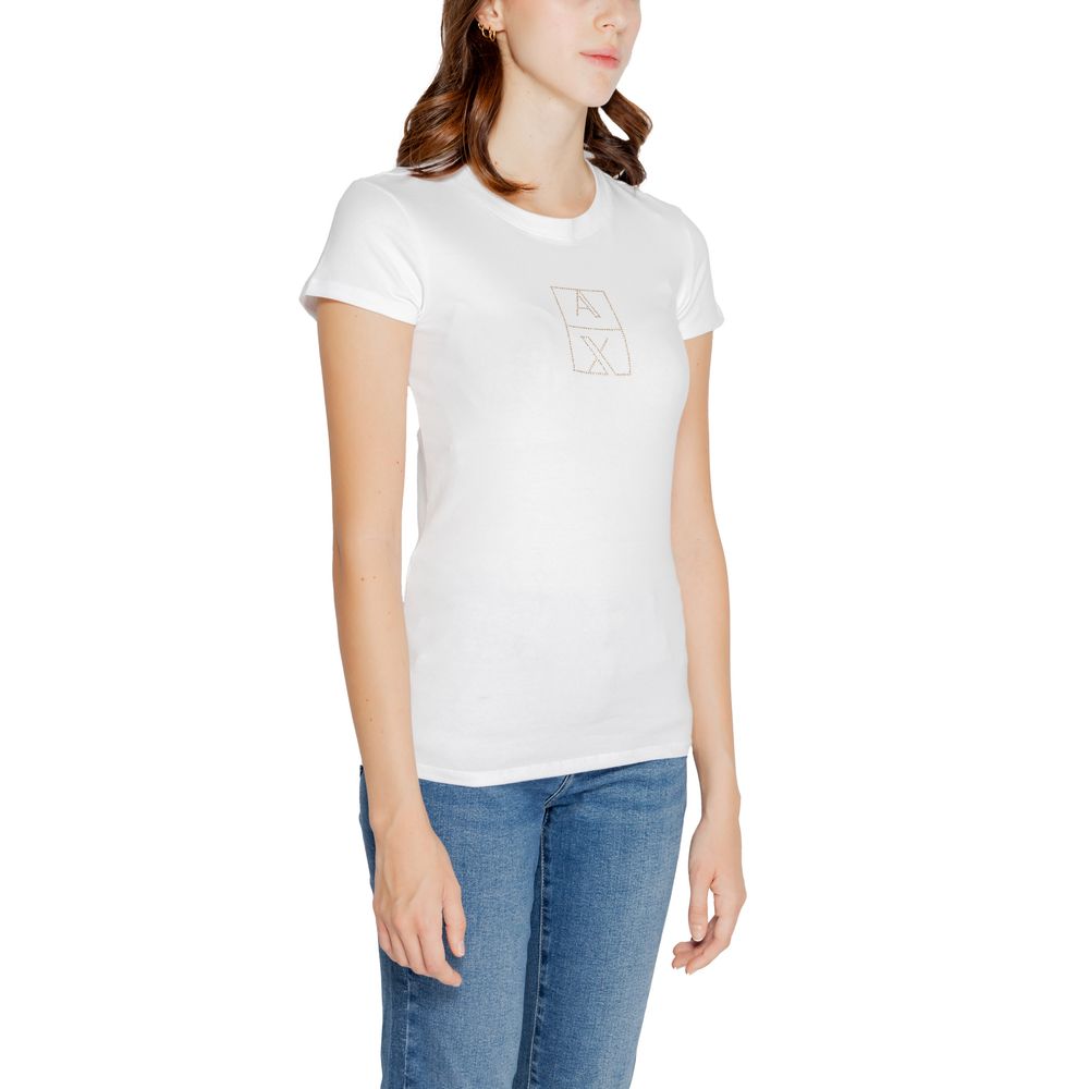 Armani Exchange White Cotton T-Shirt