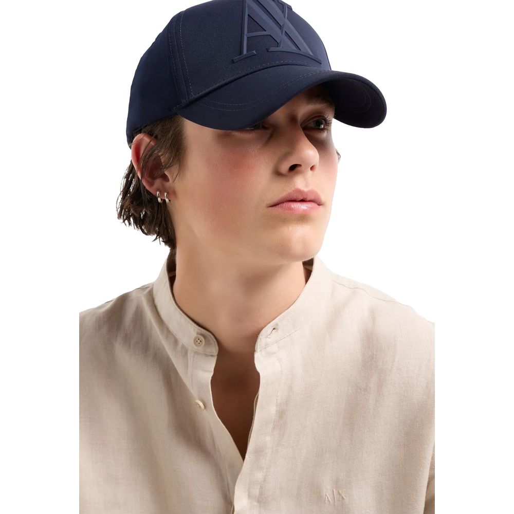 Armani Exchange Blue Polyester Caps Baseball Hat