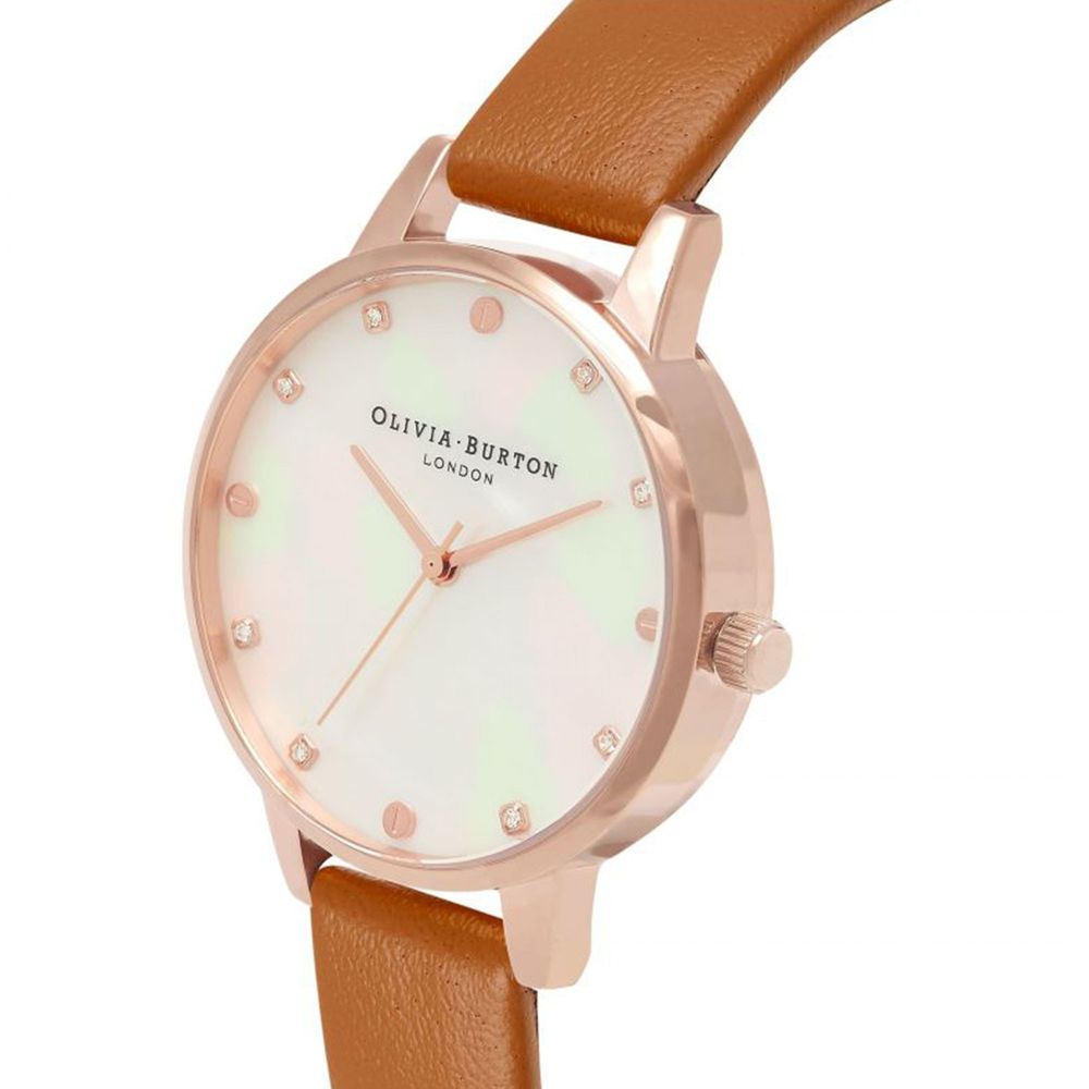 Olivia Burton Brown Artificial Leather Watch
