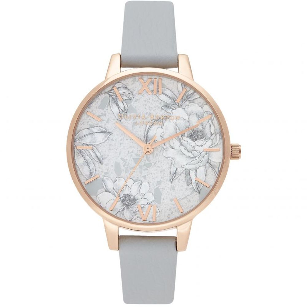 Olivia Burton Gray Artificial Leather Watch
