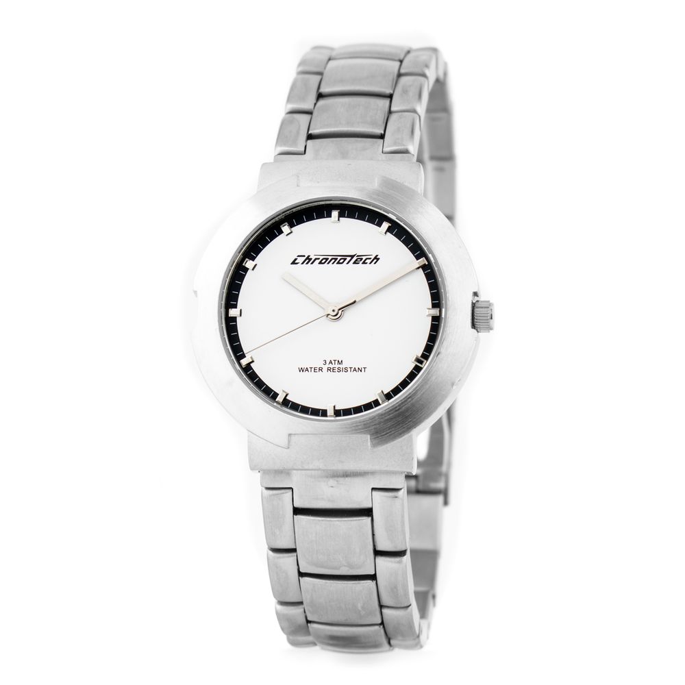 Chronotech Silver Stainless Steel Watch