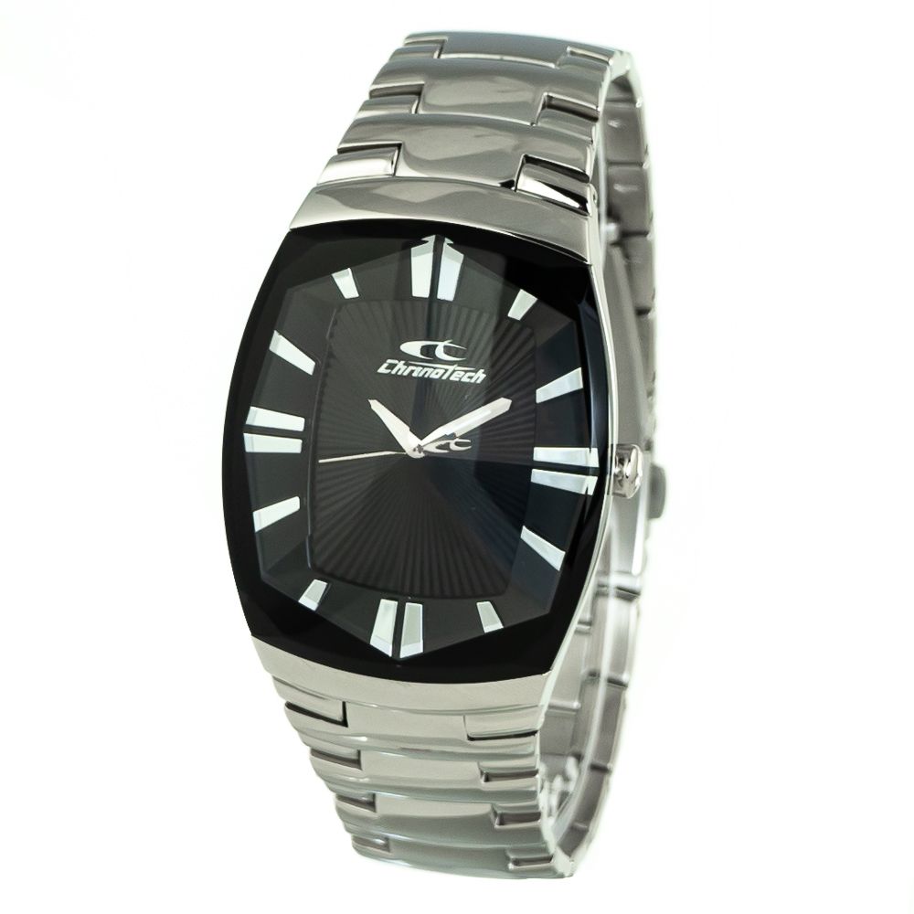 Chronotech Silver Stainless Steel Watch