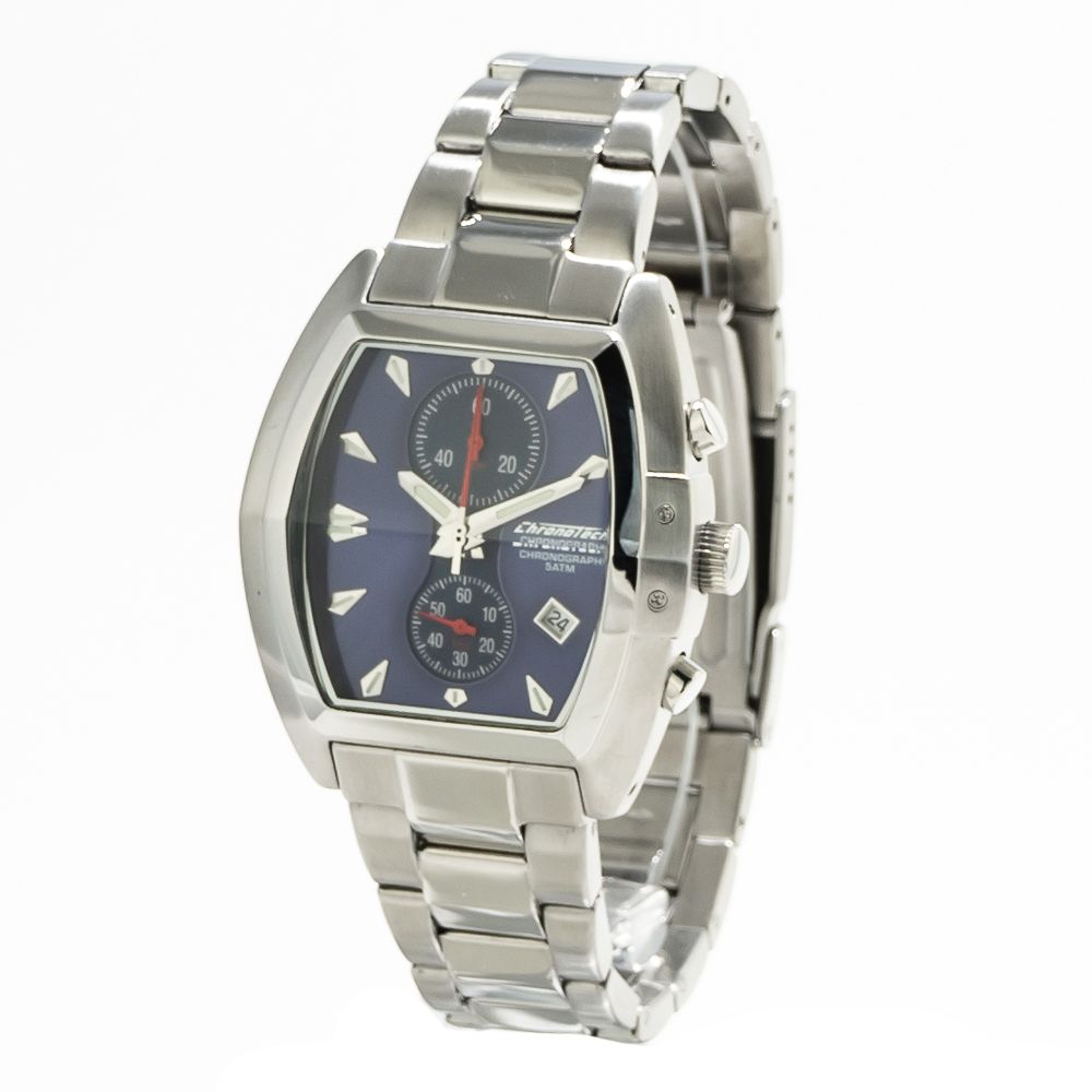 Chronotech Silver Stainless Steel Watch