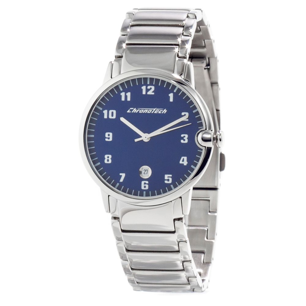 Chronotech Silver Stainless Steel Watch