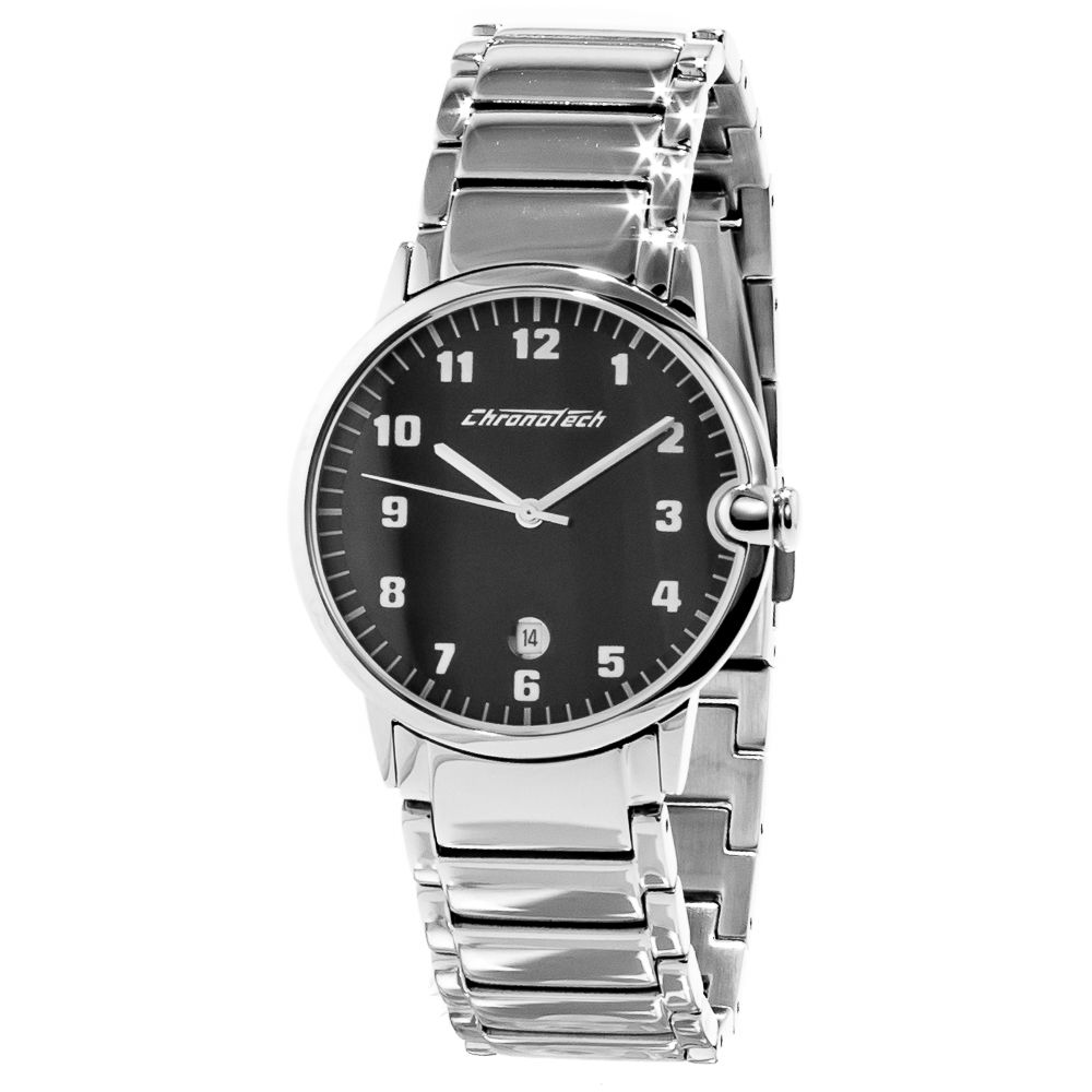 Chronotech Silver Stainless Steel Watch