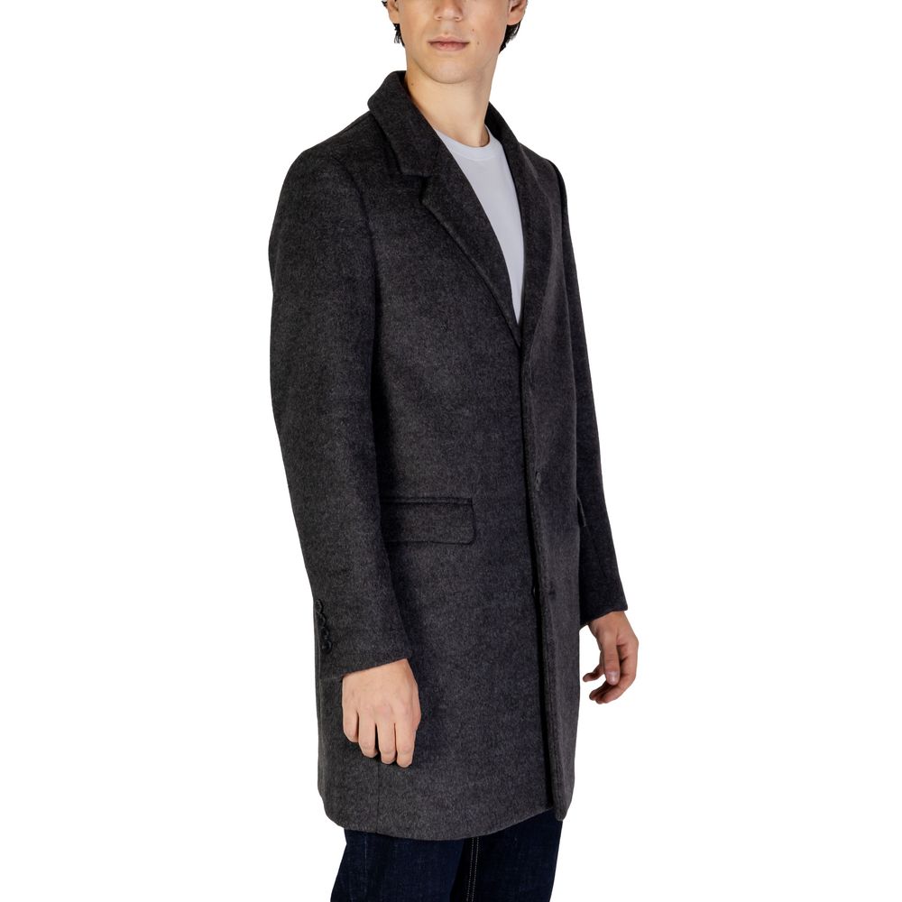 Antony Morato Gray Polyester Coat