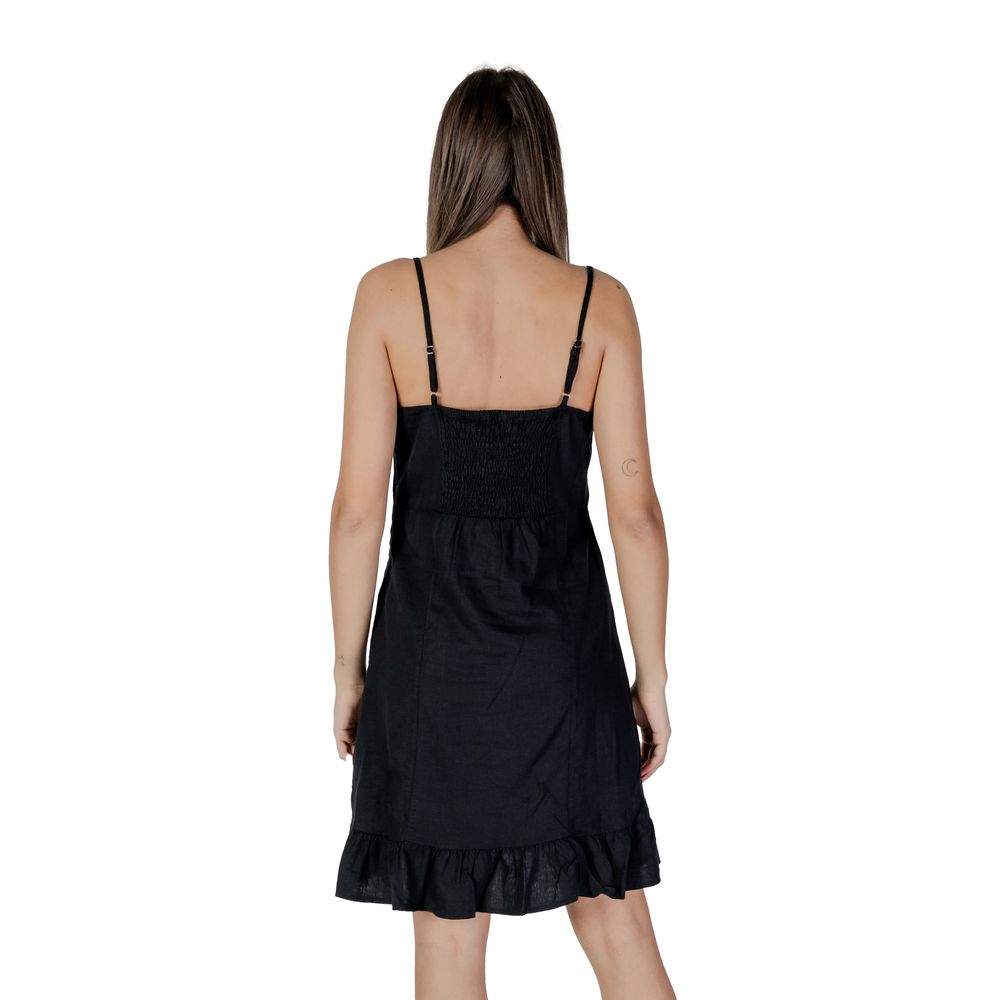 B.Young Black Linen Midi