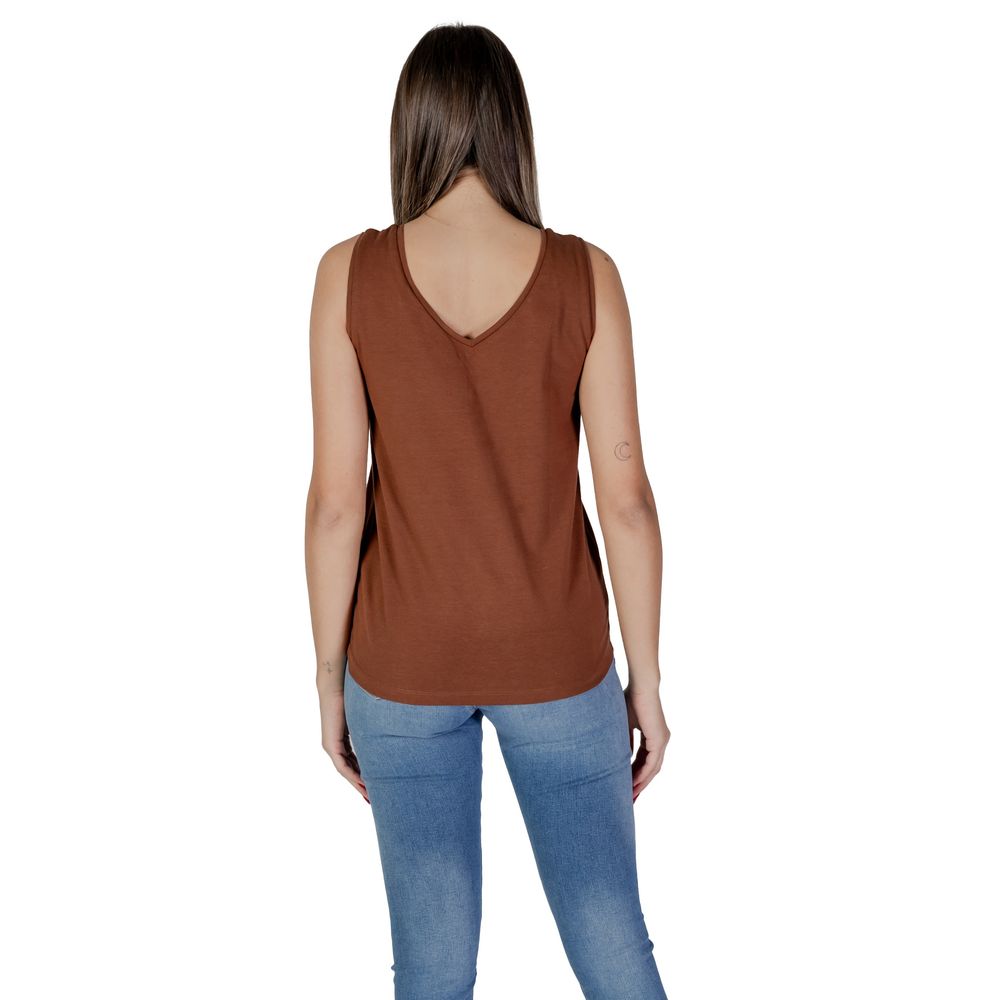 B.Young Brown Cotton Tank Top