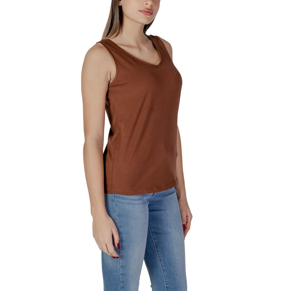 B.Young Brown Cotton Tank Top
