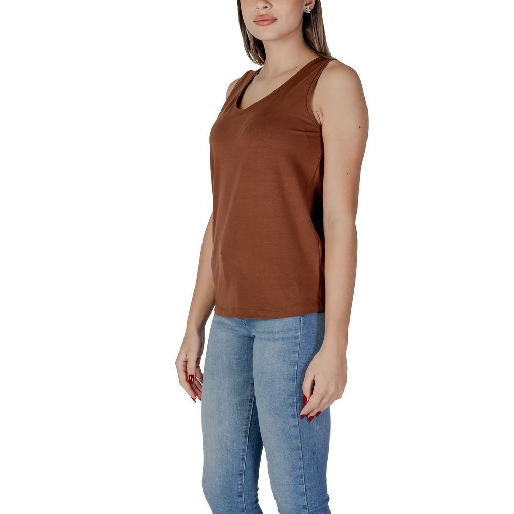 B.Young Brown Cotton Tank Top