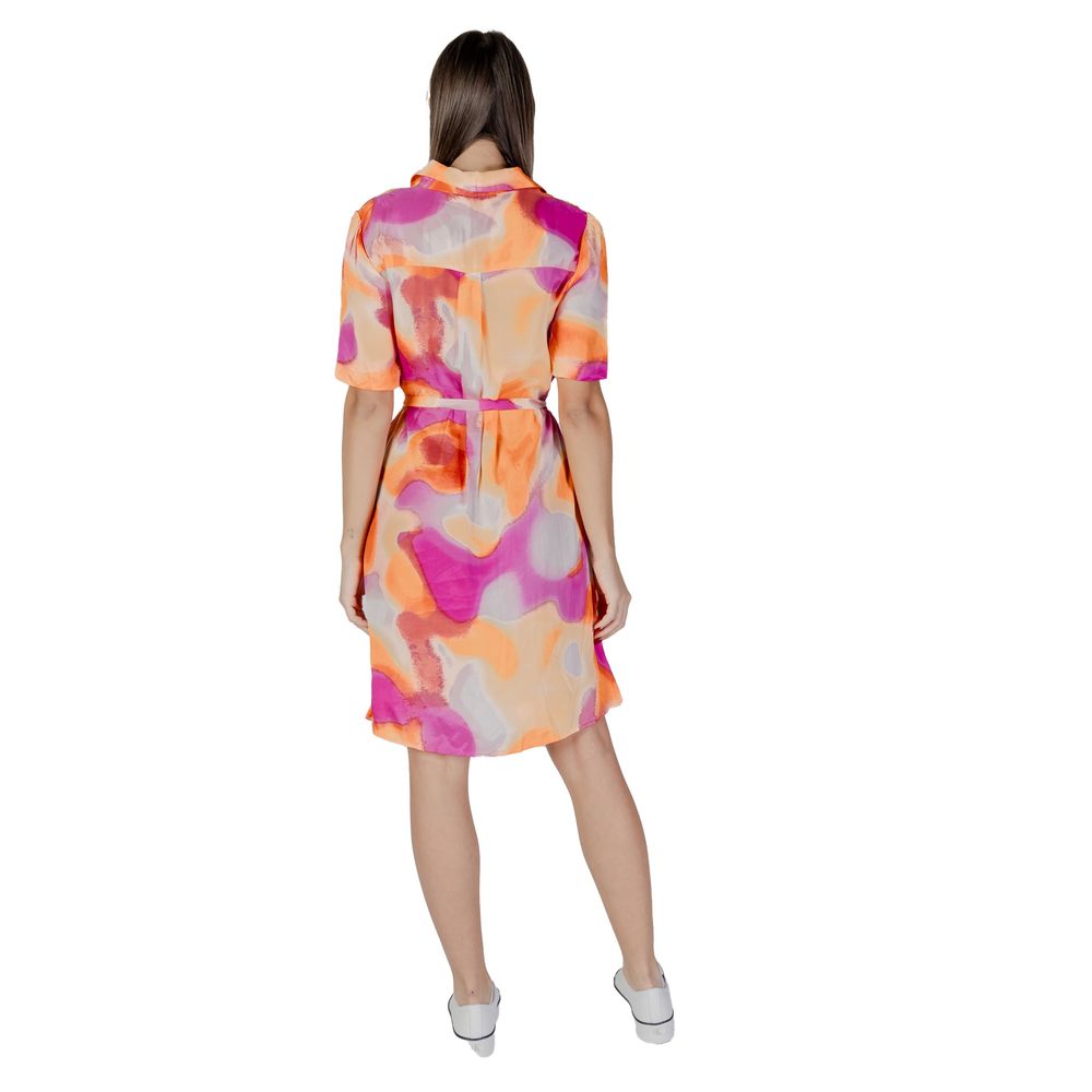 B.Young Orange Cotton Midi