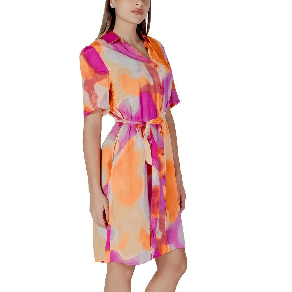 B.Young Orange Cotton Midi