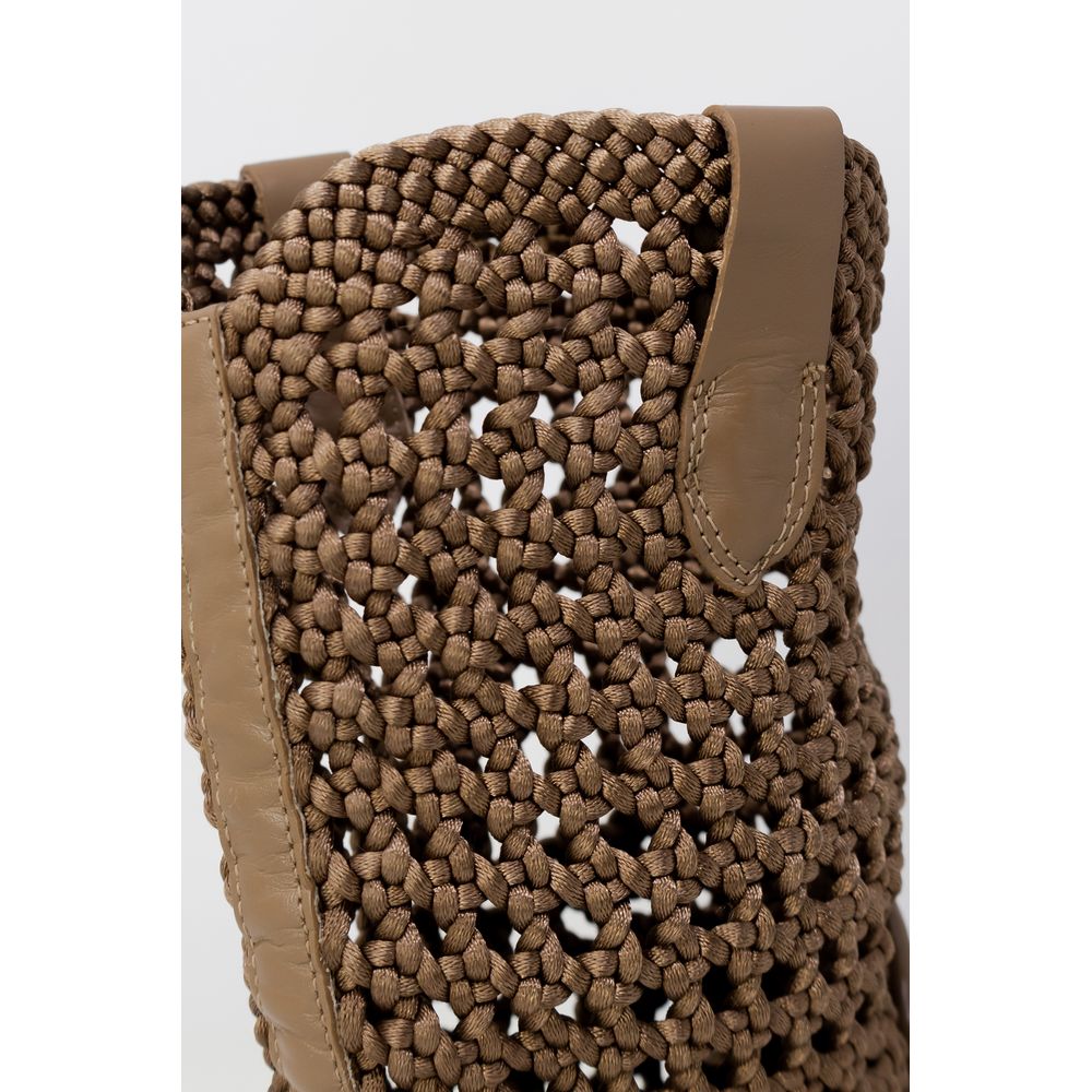 ASH Beige Leather Ankle