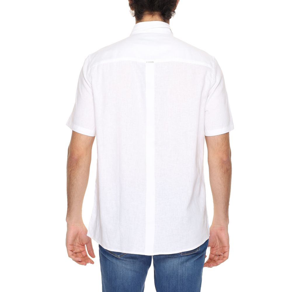 Antony Morato White Linen Shortsleeve