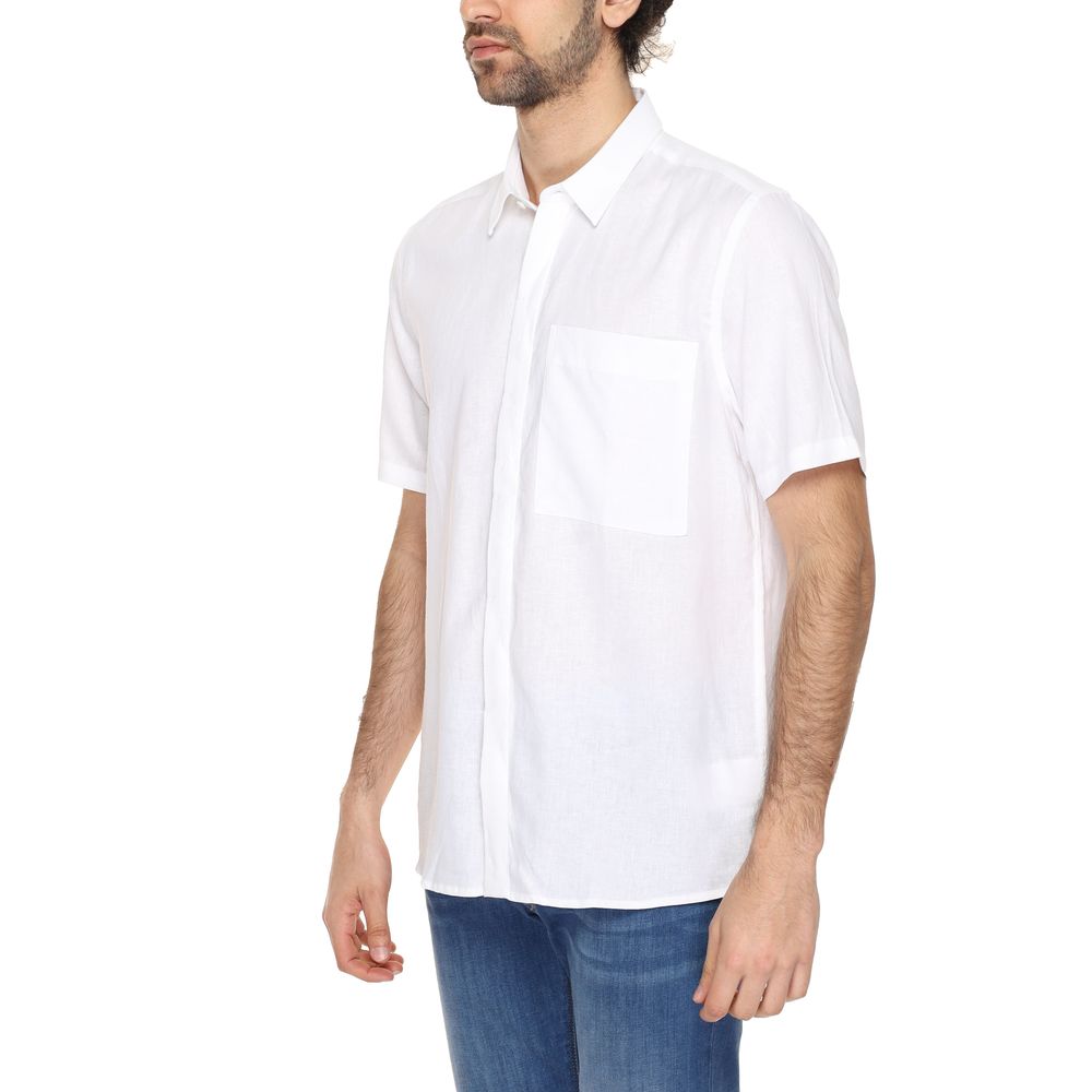 Antony Morato White Linen Shortsleeve