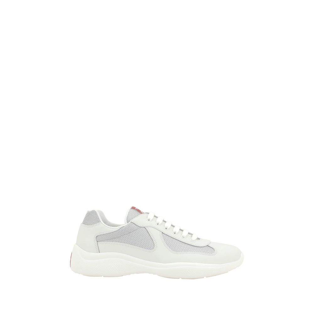 Prada White Leather America's Sneakers
