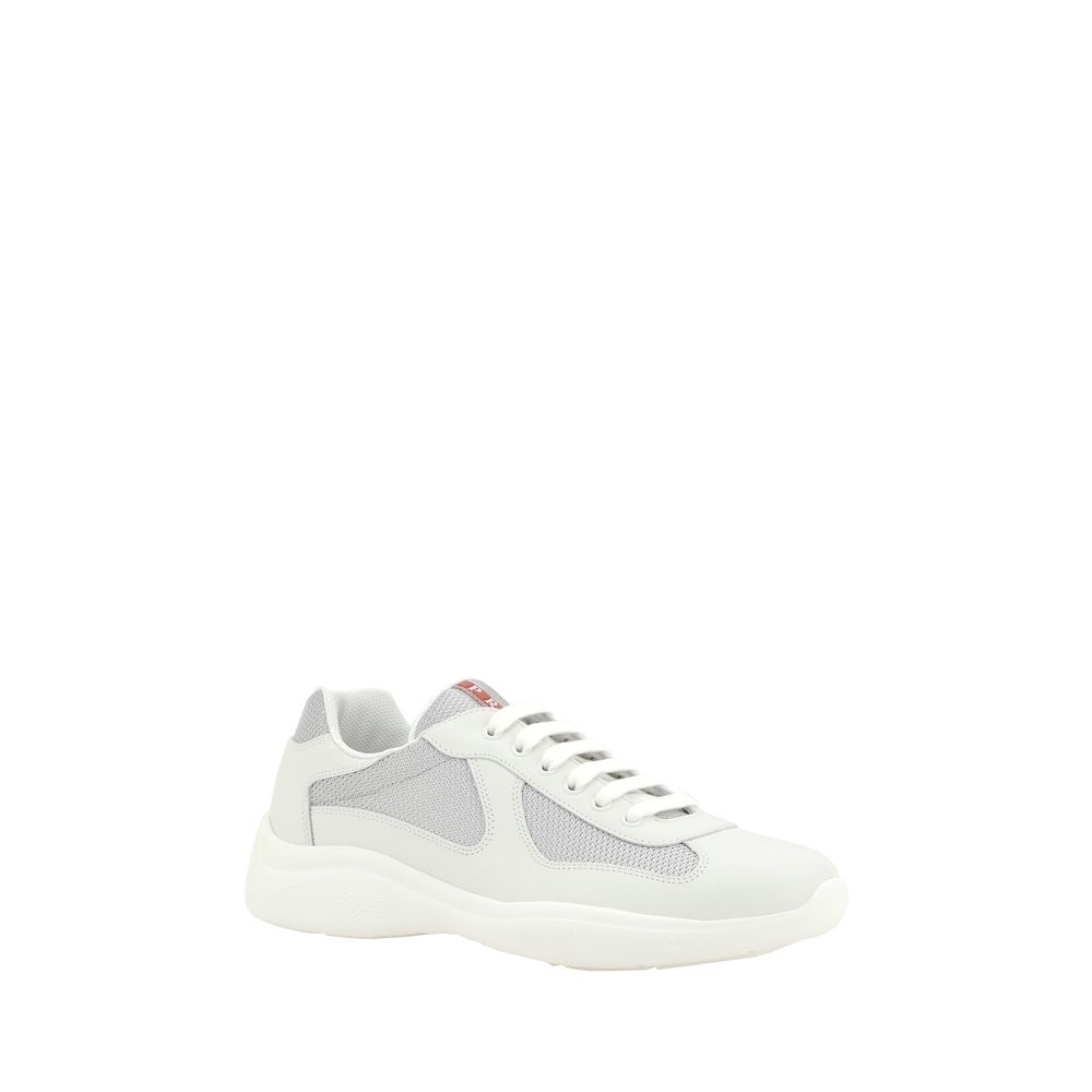 Prada White Leather America's Sneakers