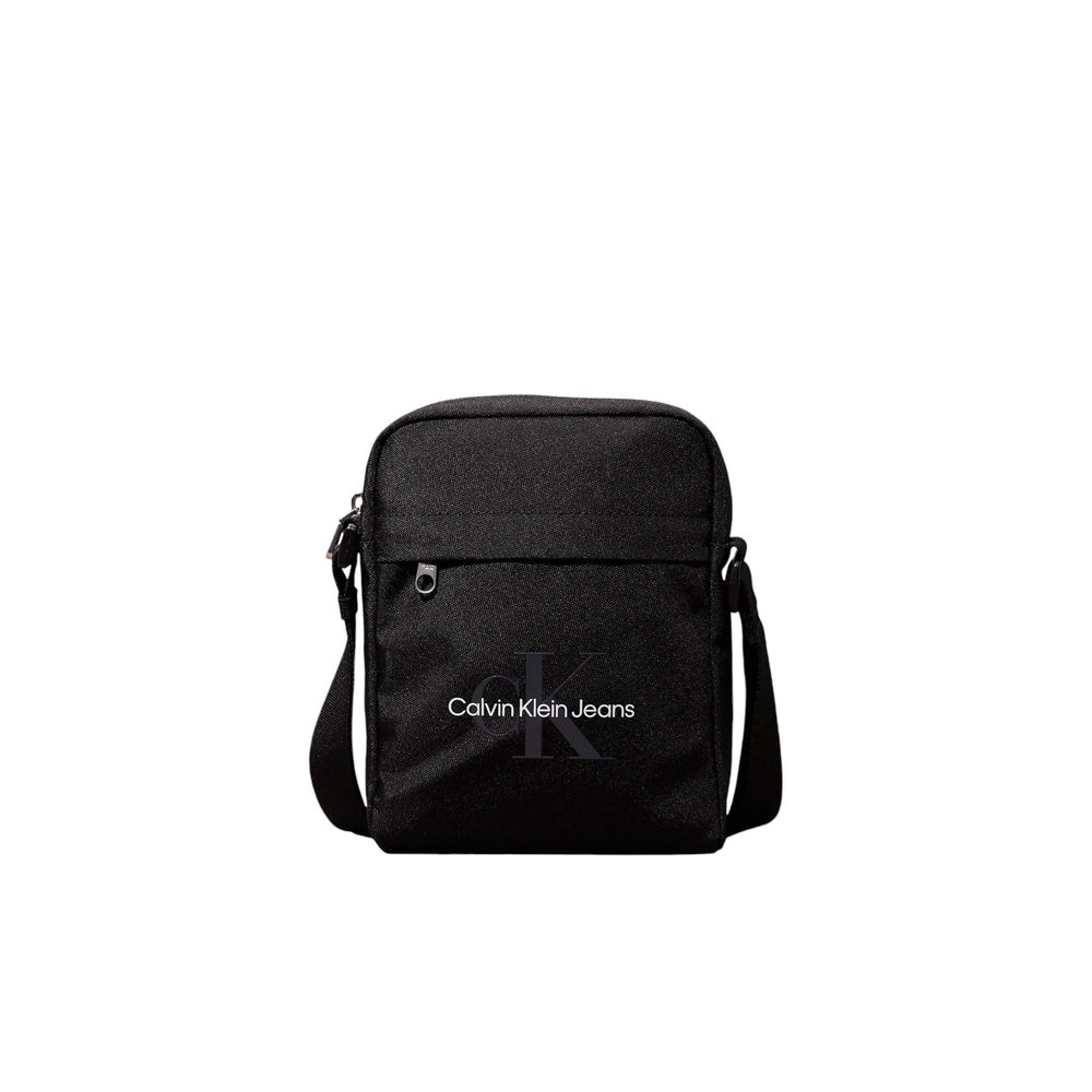 Calvin Klein Jeans Black Recycled Polyester Messenger Bag