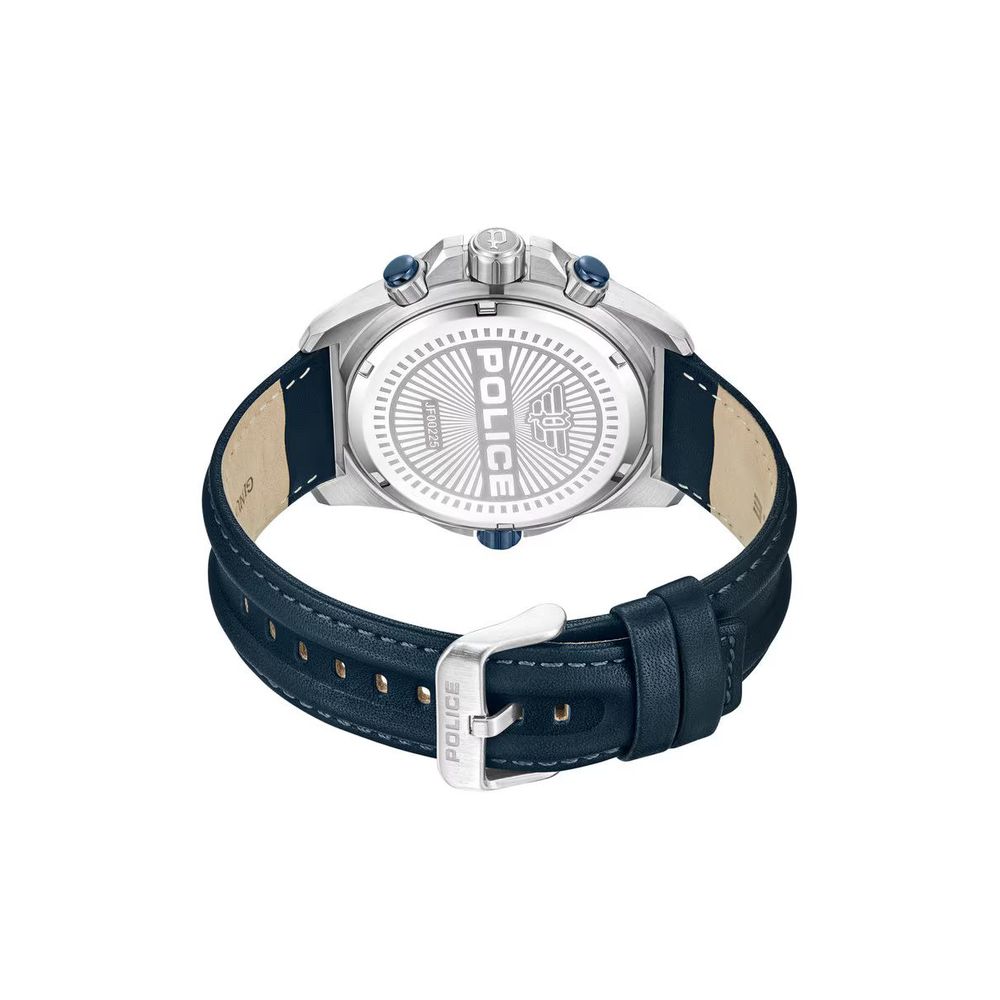 Police Blue Artificial Leather Watch
