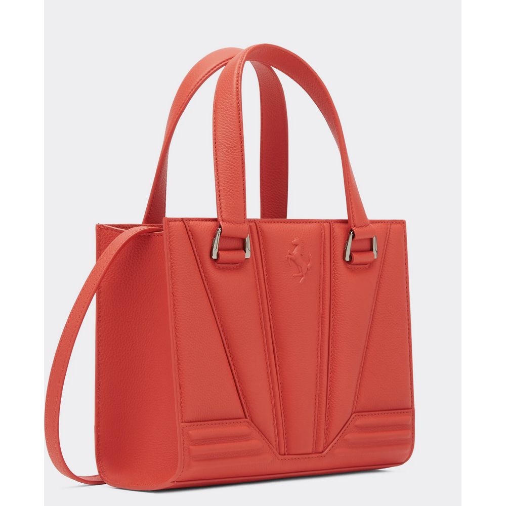Ferrari Red Leather Handbag