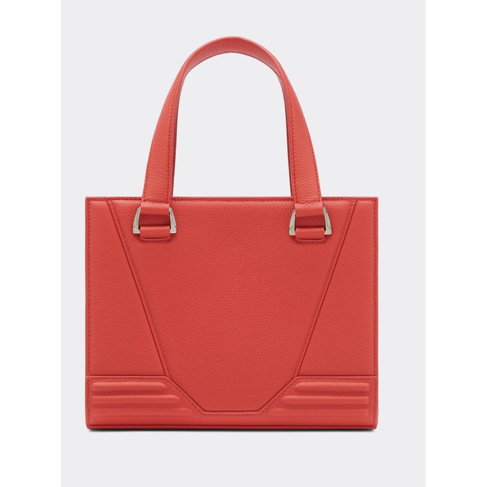 Ferrari Red Leather Handbag