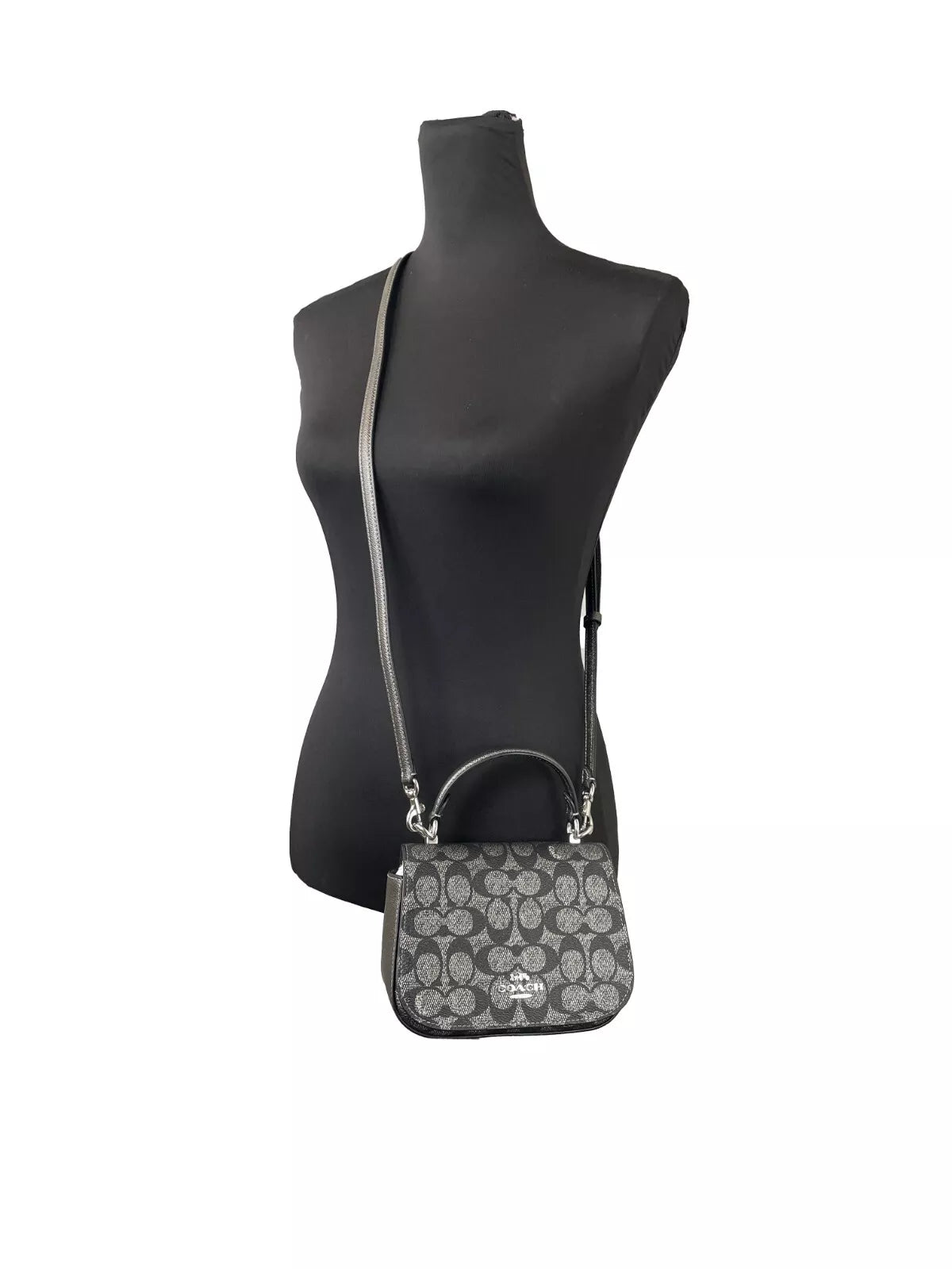 COACH Lysa Top Handle Bag Crossbody Gun Metal