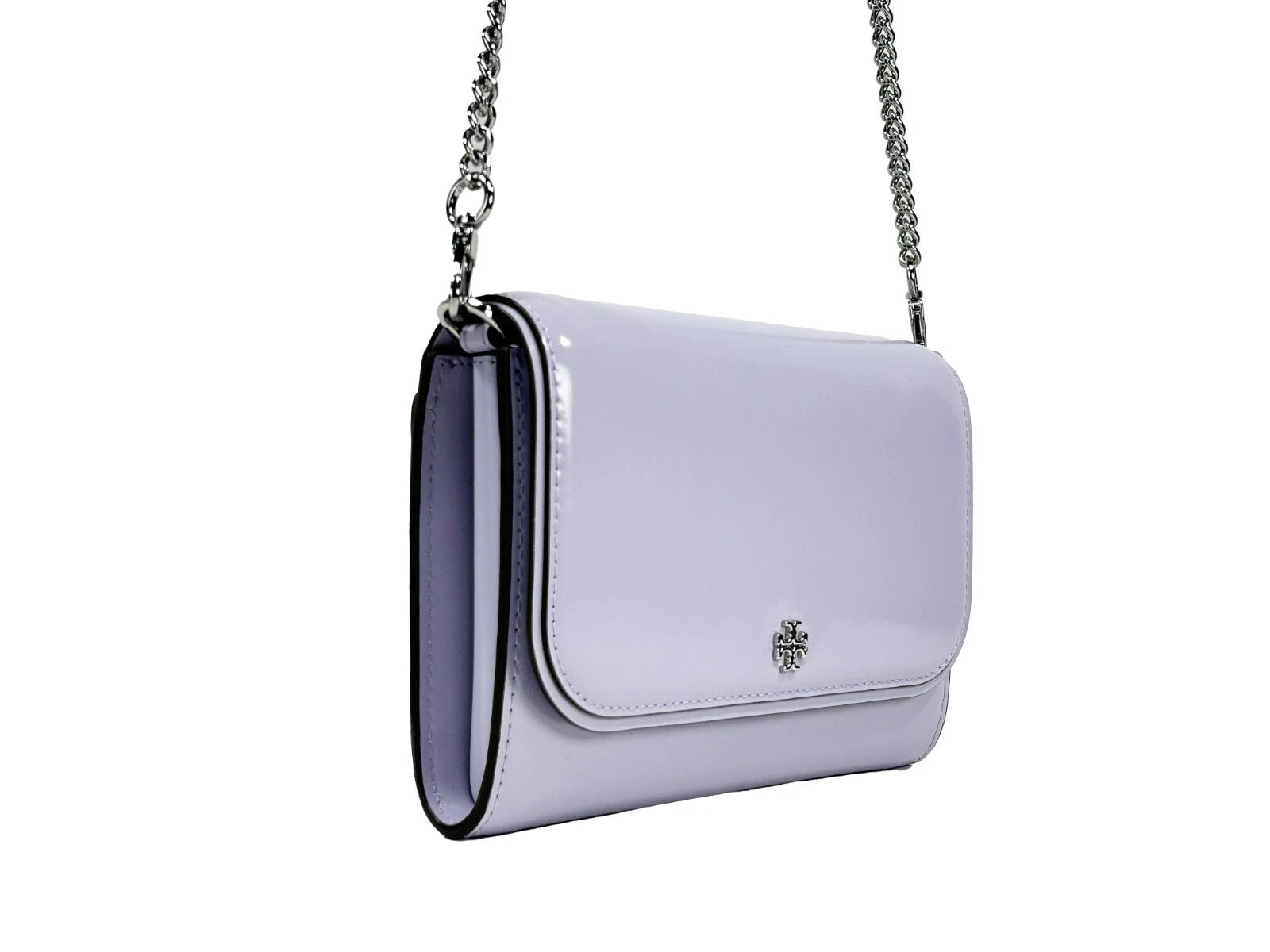 Tory Burch Patent Emerson Patent Chain Wallet Crossbody Bag