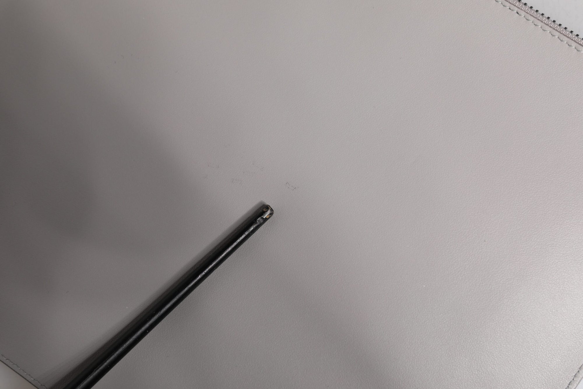 Dolce & Gabbana Gray Solid Leather DG Logo Men Clutch Zip Pouch Bag