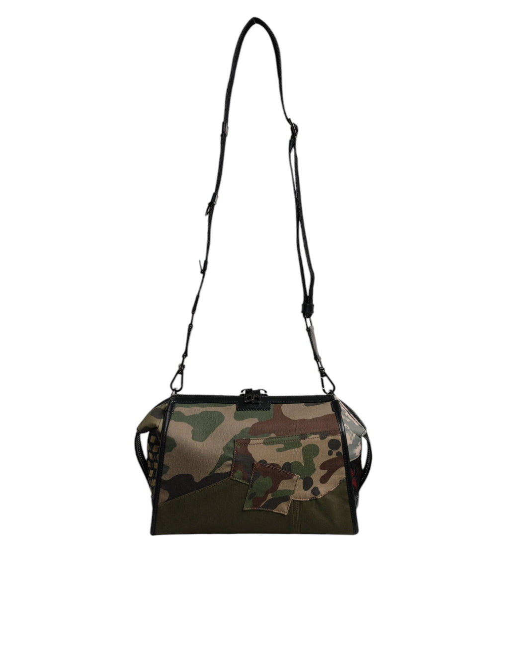 Dolce & Gabbana Multicolor Camouflage Patchwork Crossbody Bag