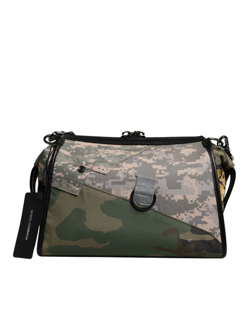 Dolce & Gabbana Multicolor Camouflage Patchwork Crossbody Bag