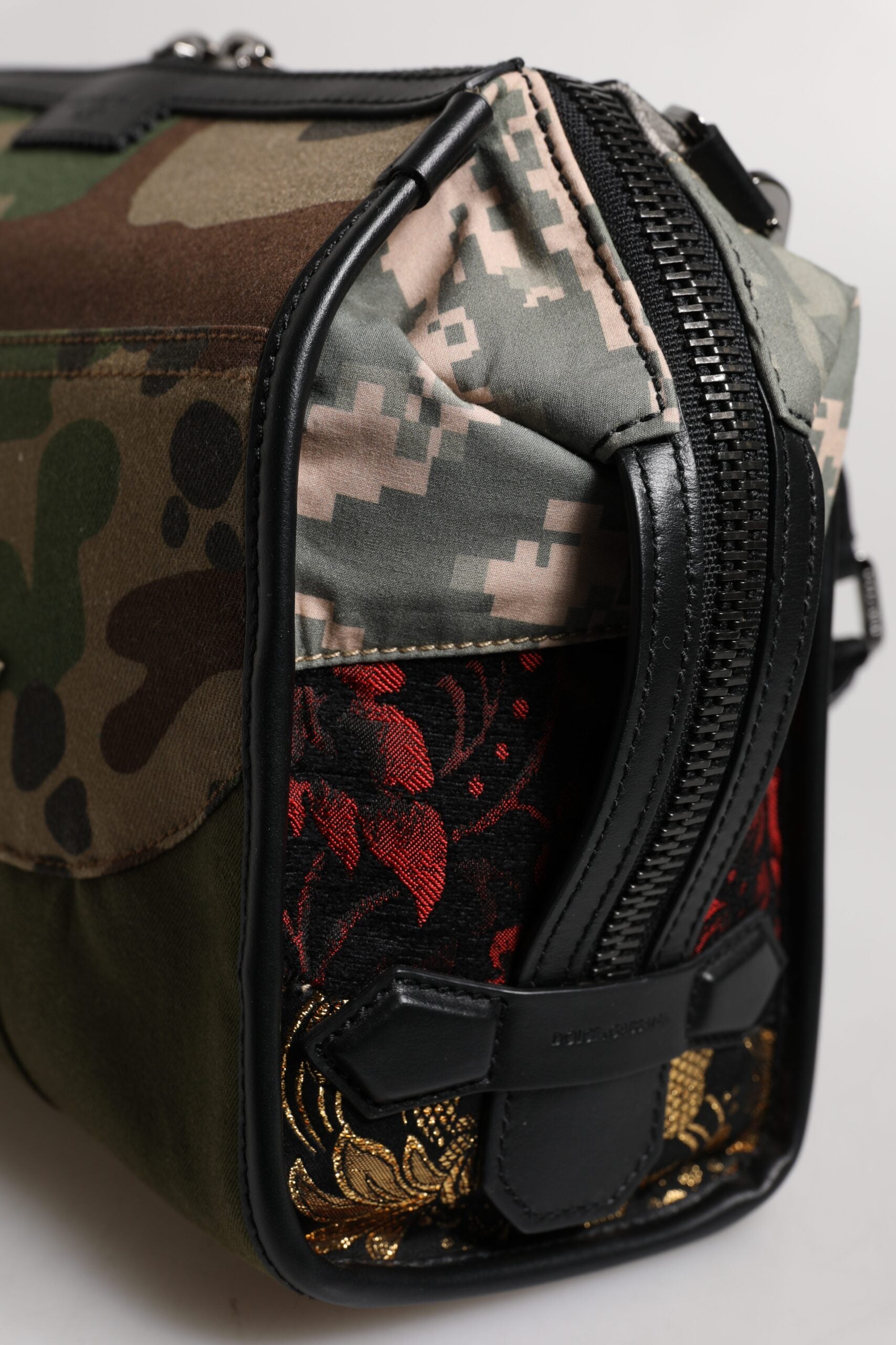 Dolce & Gabbana Multicolor Camouflage Patchwork Crossbody Bag