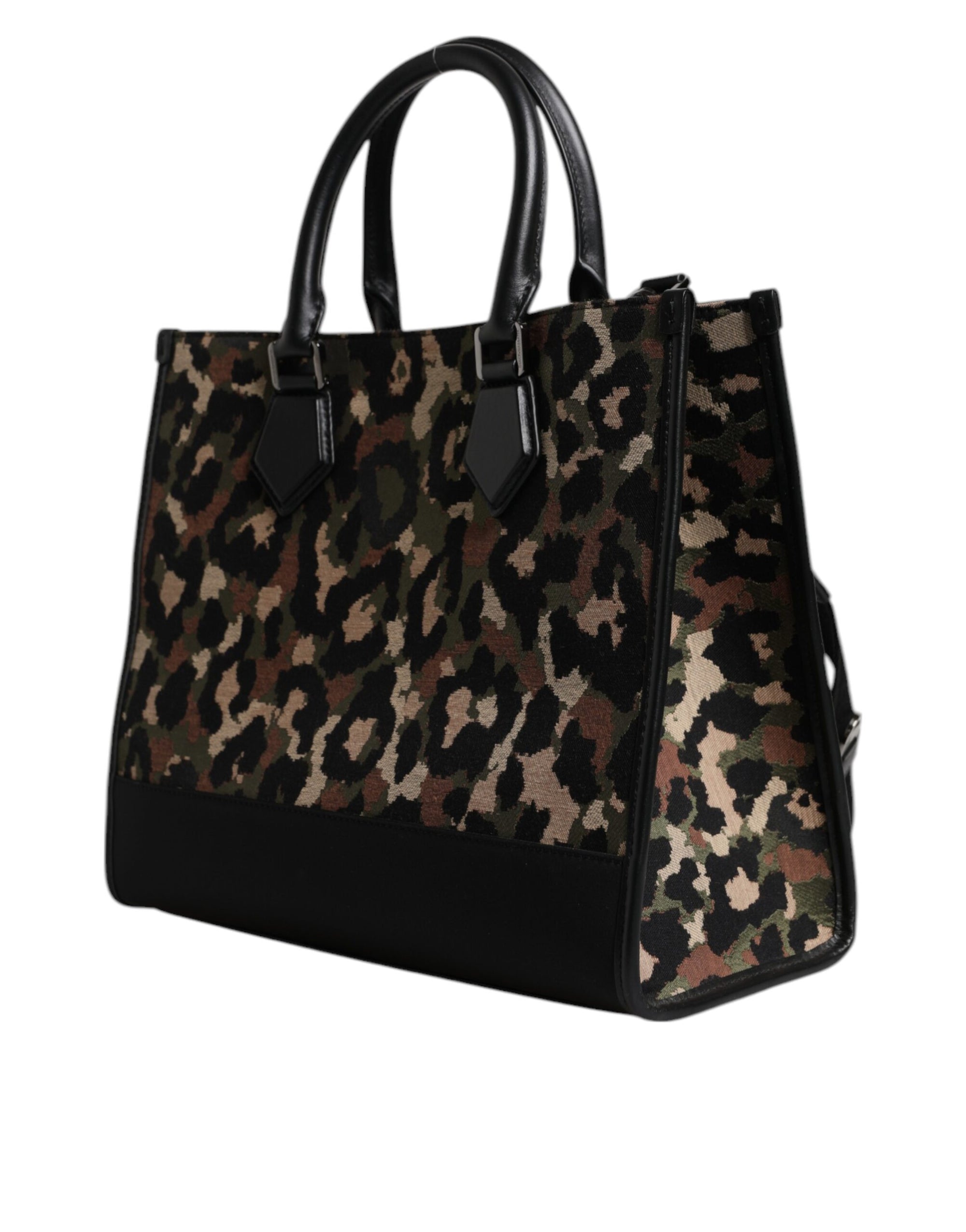 Dolce & Gabbana Multicolor Leopard Shopping Tote Shoulder Bag