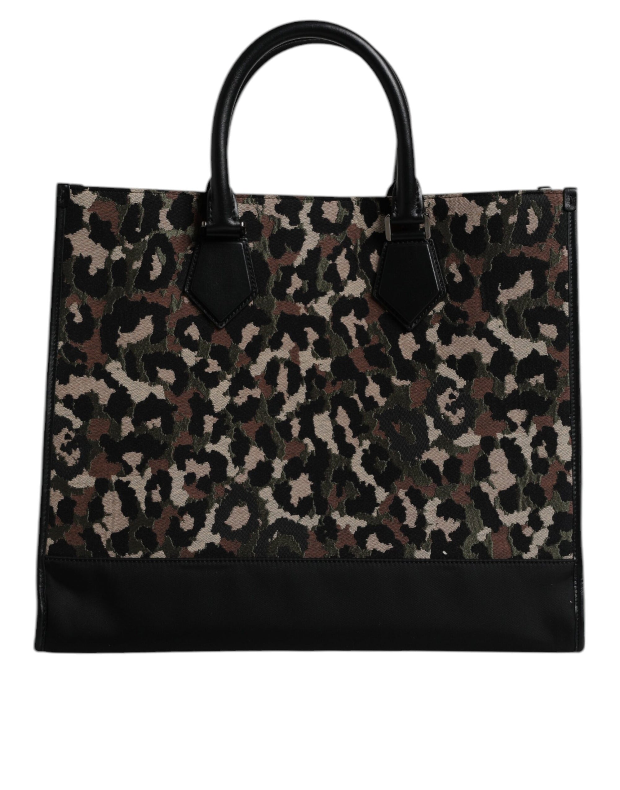Dolce & Gabbana Multicolor Leopard Shopping Tote Shoulder Bag