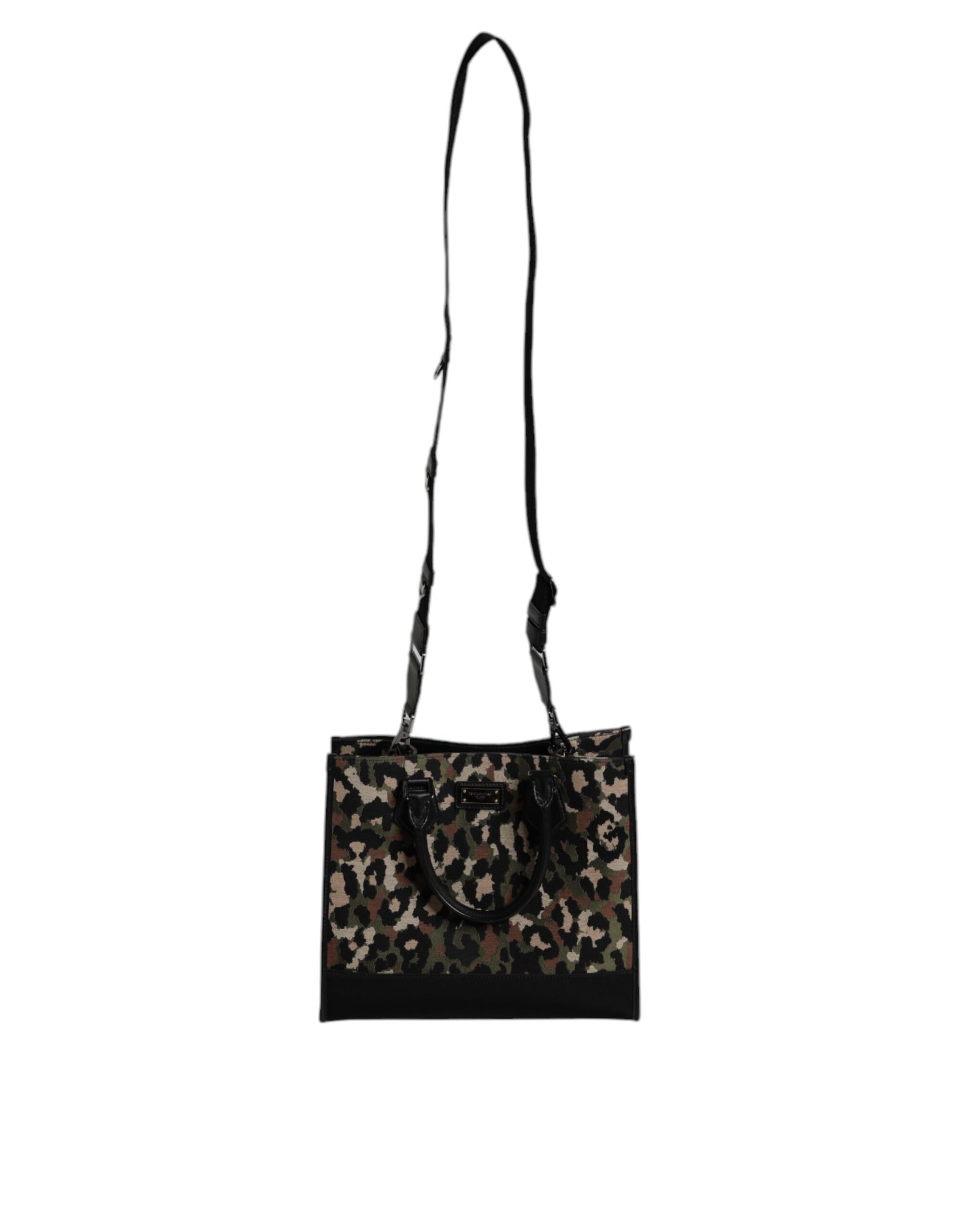 Dolce & Gabbana Multicolor Leopard Shopping Tote Shoulder Bag