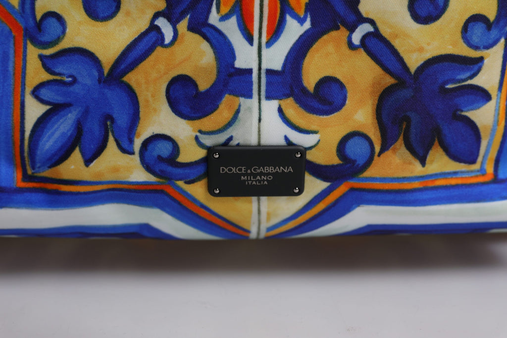 Dolce & Gabbana Multicolor Majolica Print Nylon Travel Backpack Bag