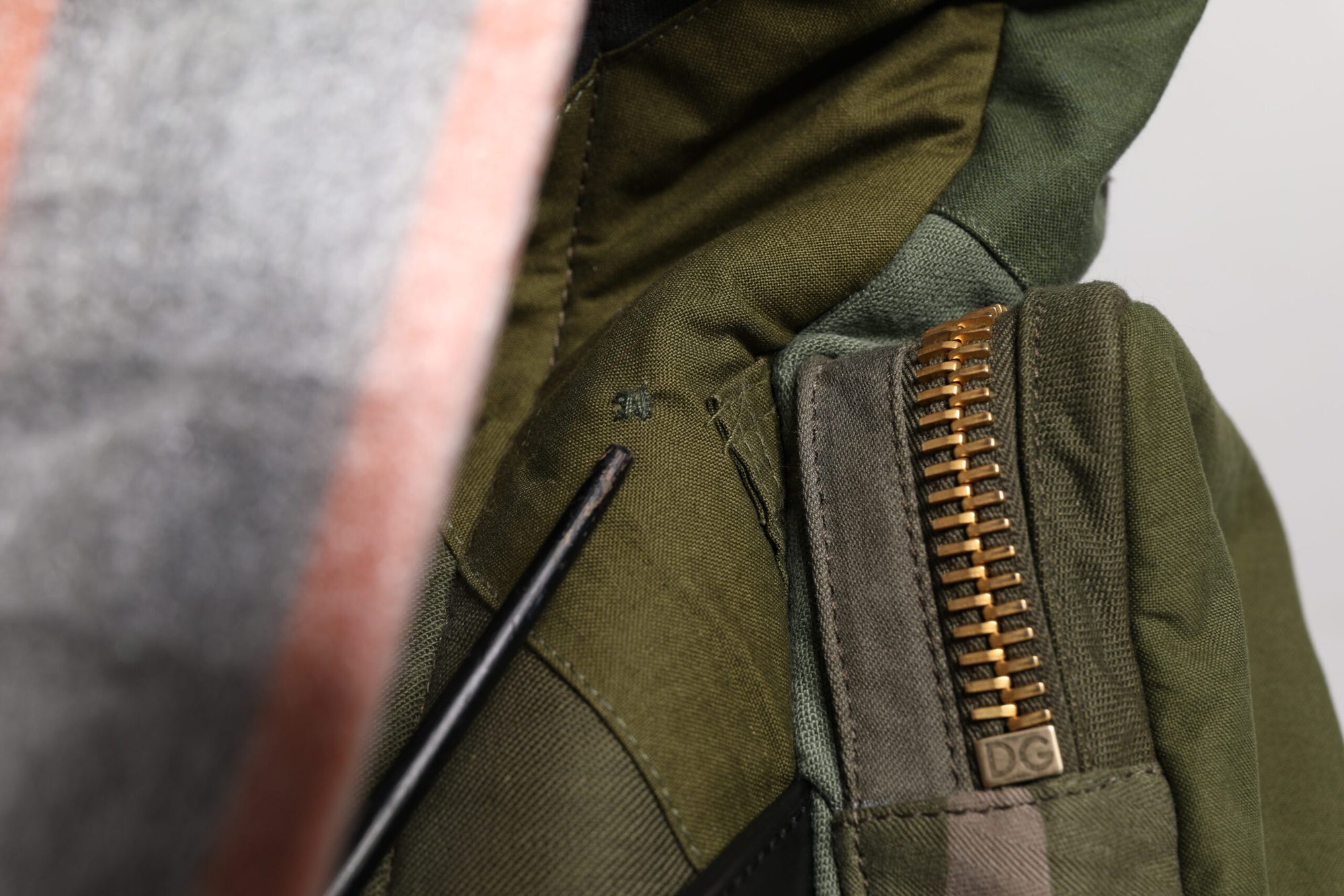 Dolce & Gabbana Military Green Patchwork Travel Backpack Bag