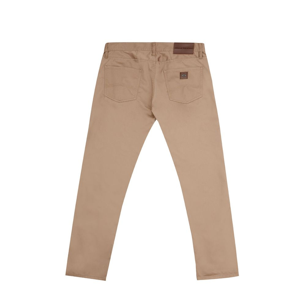 Armani Exchange Brown Cotton Pant