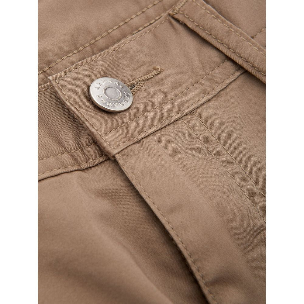Armani Exchange Brown Cotton Pant