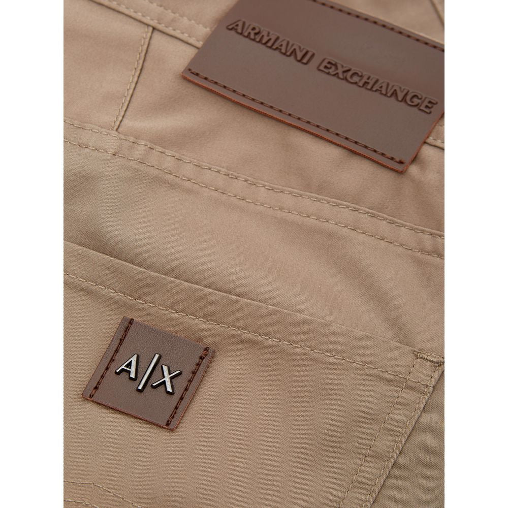Armani Exchange Brown Cotton Pant