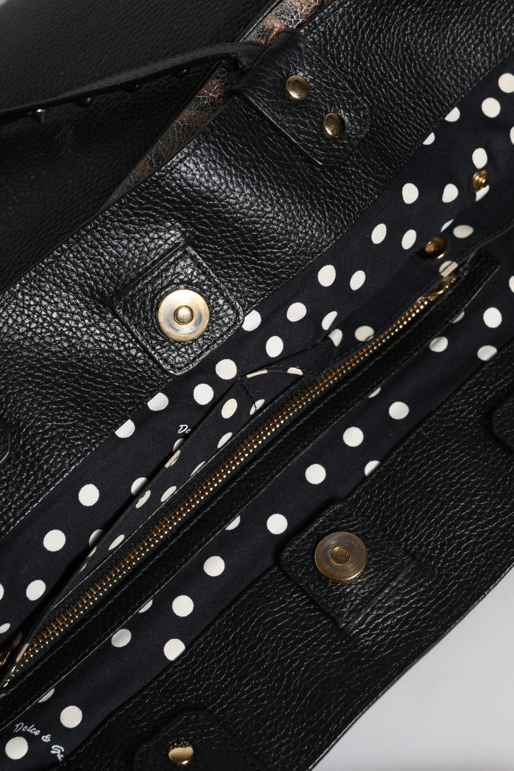 Dolce & Gabbana Brown Leopard BEATRICE Leather Logo Plaque Tote Bag